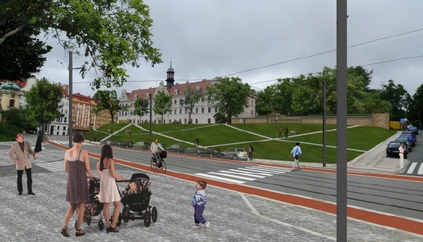 Vizualizace plánované rekonstrukce Moskevské ulice.