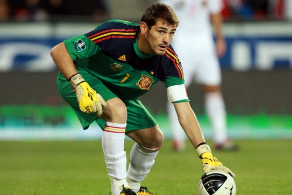 Iker Casillas v dresu španělské reprezentace.