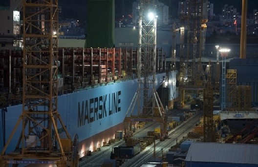 Lodě pro Maersk se rodí v jihokorejských loděnicích.