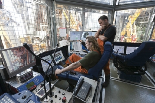 Simulátory nakládky a vykládky lodí Maersk Line.