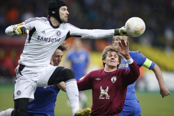 Petr Čech s Chelsea v odvetě proti Kazani prohrál, přesto jde v Evropské lize dál.