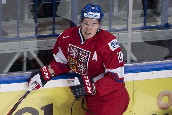 Tomáš Hertl v reprezentačním dresu (ilustrační foto).