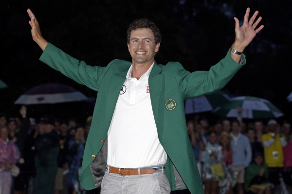 Vítěz golfového Masters Australan Adam Scott.