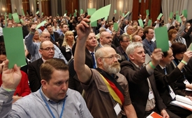 Euforie na prvním sjezdu AfD.