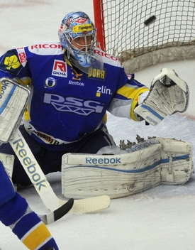 Zlínský gólman Jakub Sedláček.