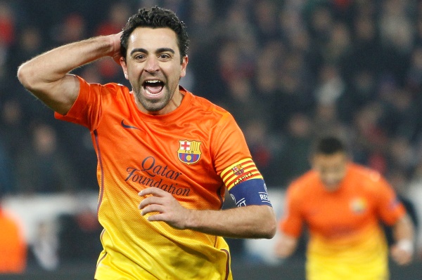 Záložník Barcelony Xavi Hernández. Záložník Barcelony Xavi Hernández.