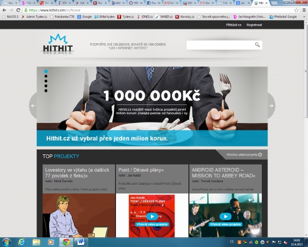 Crowdfundingový portál Hithit.cz. Crowdfundingový portál Hithit.cz.
