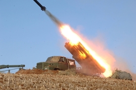 Manévry raketových jednotek severokorejskíého vojska.