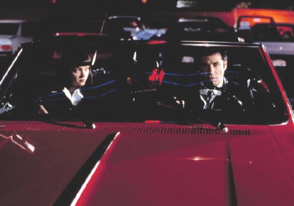 John Travolta a Uma Thurmanová v Tarantinově chevroletu. John Travolta a Uma Thurmanová v Tarantinově chevroletu.