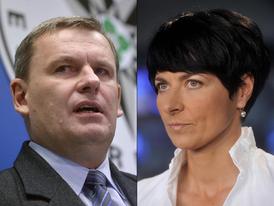 Ředitel Útvaru odhalování korupce a finanční kriminality Tomáš Martinec a vrchní státní zástupkyně Lenka Bradáčová.