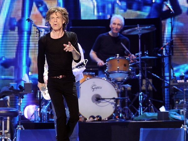 Mick Jagger na sobotním koncertu. Mick Jagger na sobotním koncertu.