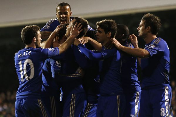Radost fotbalistů Chelsea.