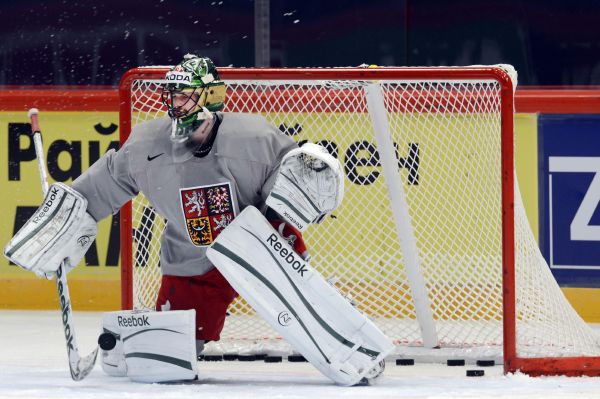 Hokejový gólman Alexander Salák. Hokejový gólman Alexander Salák.
