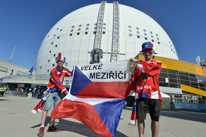 Čeští fanoušci z Velkého Meziříčí.