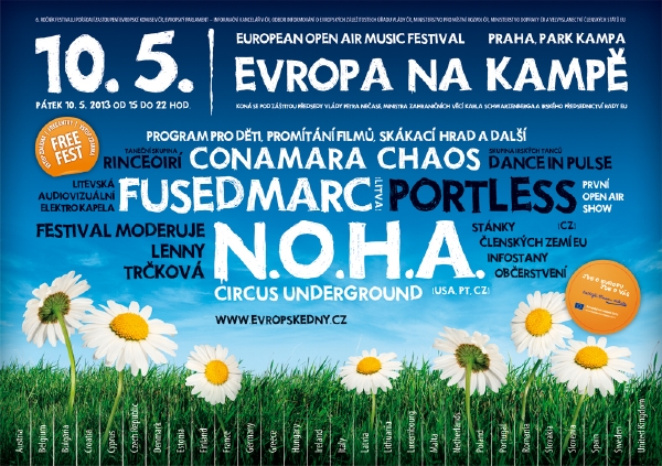 Kampa přivítá festival Evropské dny.
