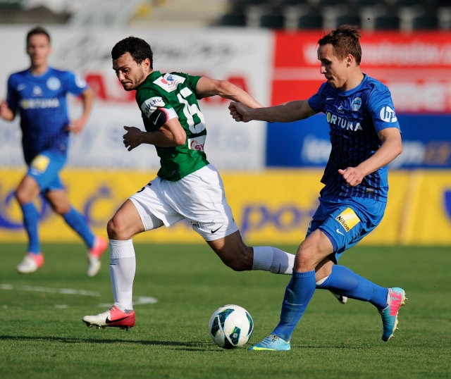 Momentka z utkání Jablonec - Liberec.