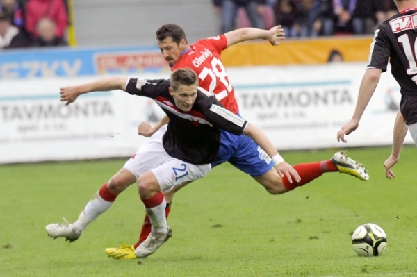 Jediný střelec utkání Milan Škoda ze Slavie.