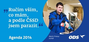 Jeden z plakátů z dílny ODS.