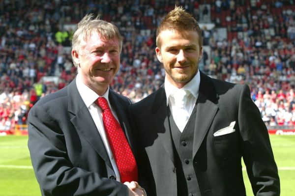 Žák po boku největšího učitele. David Beckham (vpravo) se Sirem Alexem Fergusonem.