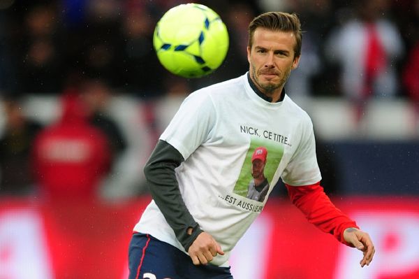 Anglická fotbalová legenda David Beckham. Anglická fotbalová legenda David Beckham.