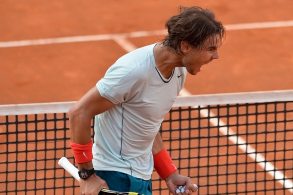 Rafael Nadal slaví triumf v Římě.