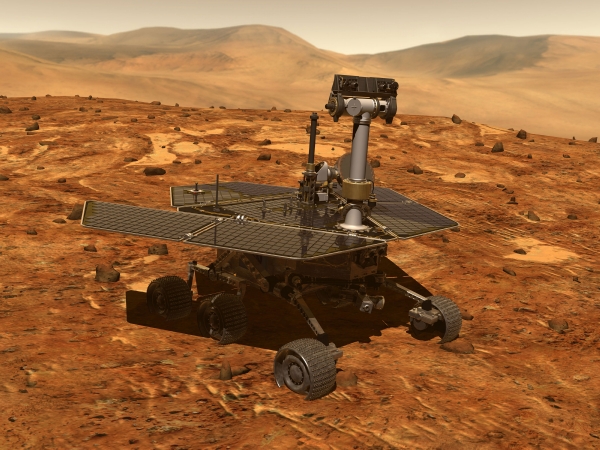 Vozítko Opportunity ukrajuje na Marsu další kilometry (ilustrační foto). Vozítko Opportunity ukrajuje na Marsu další kilometry (ilustrační foto).