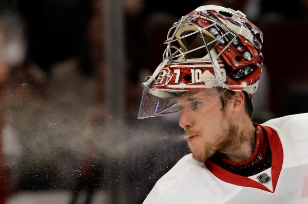 Brankář Detroitu Jimmy Howard si mohl oddechnout.