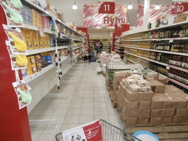 Takto vypadala zavřená prodejna Interspar ve Zlíně – Prštné.