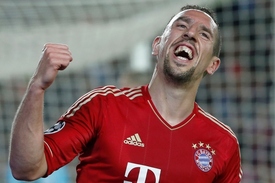 Francouzský záložník ve službách Bayernu Franck Ribéry.