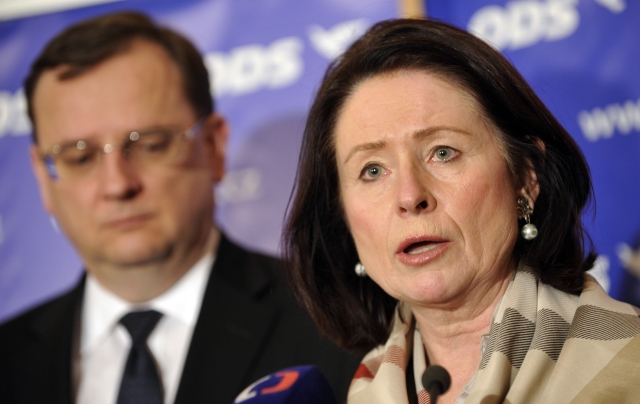 Předseda ODS Petr Nečas a místopředsedkyně strany Miroslava Němcová. Předseda ODS Petr Nečas a místopředsedkyně strany Miroslava Němcová.