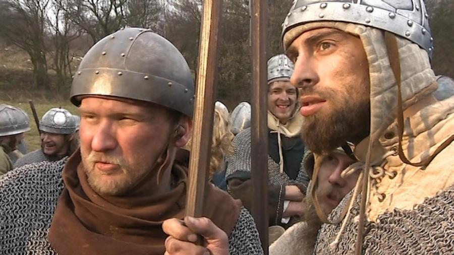 Natáčení série v archeoparku nedaleko Velehradu.