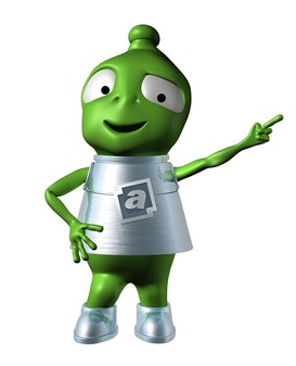 Maskot Alza.cz.