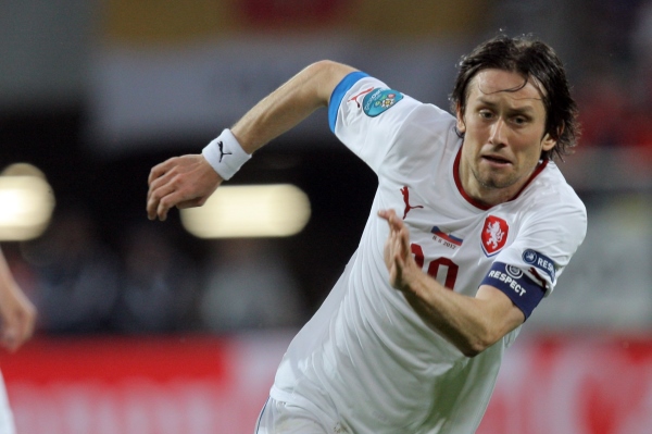 Kapitán fotbalové reprezentace Tomáš Rosický. Kapitán fotbalové reprezentace Tomáš Rosický.
