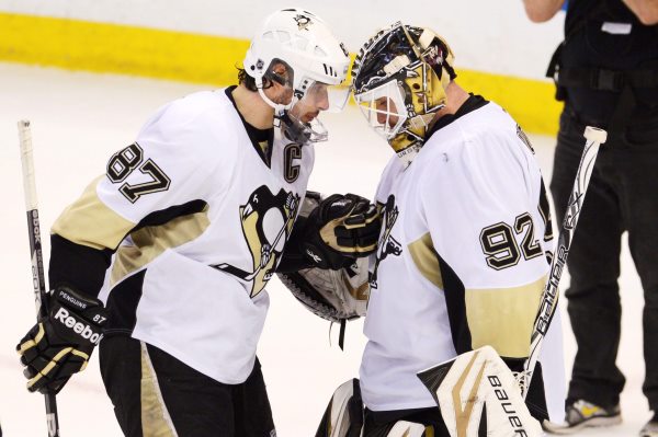 Brankář Pittsburghu Tomáš Vokoun. Brankář Pittsburghu Tomáš Vokoun.