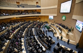 Oslavy 50. výročí Africké unie v Addis Abebě.