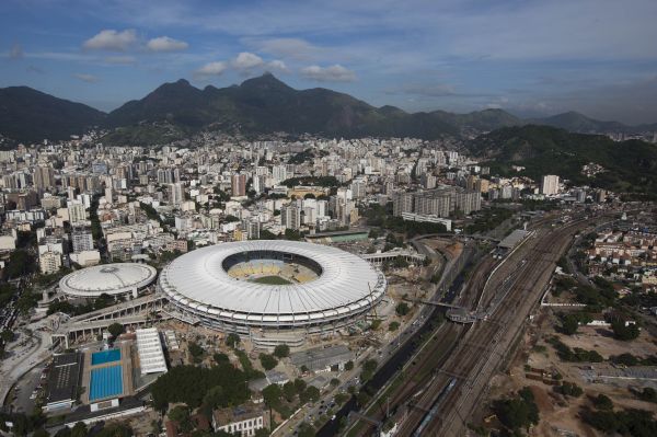 Legendární stadion Maracaná v Brazílii. Legendární stadion Maracaná v Brazílii.