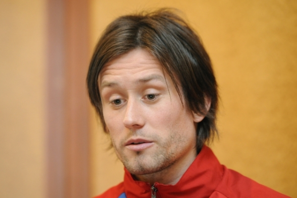 Kapitán národního týmu Tomáš Rosický.