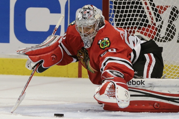 Gólman Chicaga Corey Crawford. Gólman Chicaga Corey Crawford.