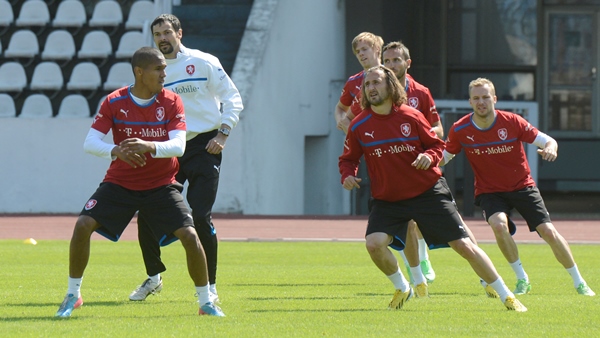Čeští reprezentanti se připravují na duel s Itálií. Čeští reprezentanti se připravují na duel s Itálií.