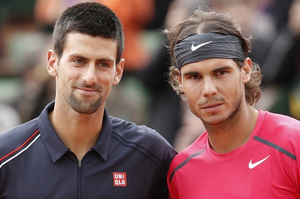 Novak Djokovič (vlevo) a Rafael Nadal se utkají o účast ve finále French open. Novak Djokovič (vlevo) a Rafael Nadal se utkají o účast ve finále French open.