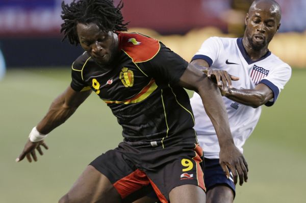 Belgický útočník Romelu Lukaku. Belgický útočník Romelu Lukaku.