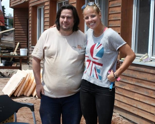 Sluková s dobrovolníkem. Sluková s dobrovolníkem.