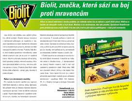 Letošní inzerce Biolitu v ČR.