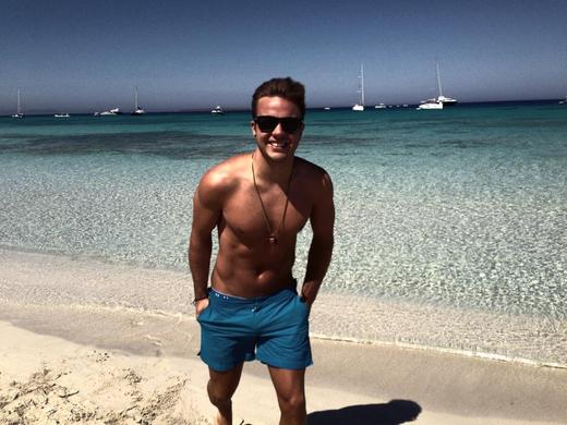 Mario Götze na dovolené.
