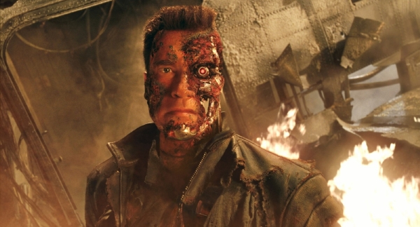 Arnold Schwarzenegger jako terminátor.