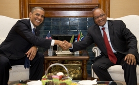 Barack Obama a Jacob Zuma.