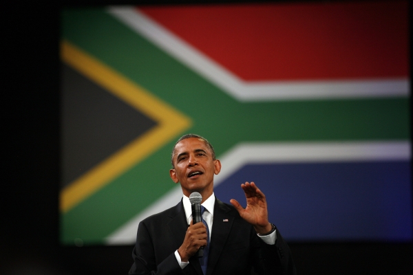 Prezident Barack Obama je v JAR.
