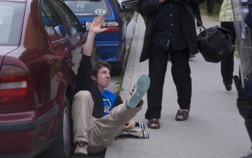 Účastníci pochodu se zastavili na ulici J. Bendy (na snímku). Tam také došlo k prvnímu střetu mezi pořádkovou službou a protestujícími.
