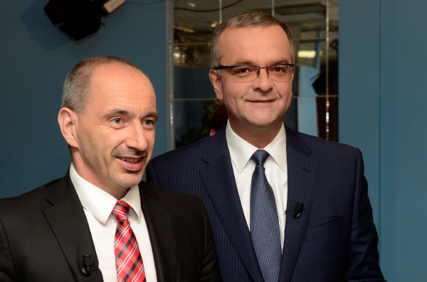 Miroslav Kalousek (vpravo) po boku Martina Kuby.