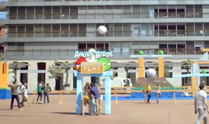 Angry Birds v Barceloně.